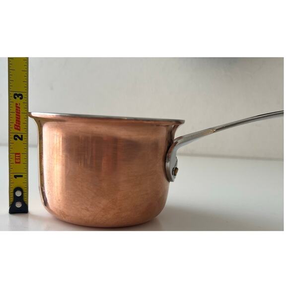 Polaris Norway Copper Clad Stainless Steel 1/3 Qt Butter Warmer Pan Excellent - Picture 7 of 7
